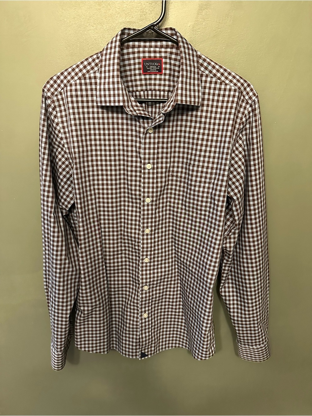 UNTUCKit Men’s Gingham Button-Down Shirt